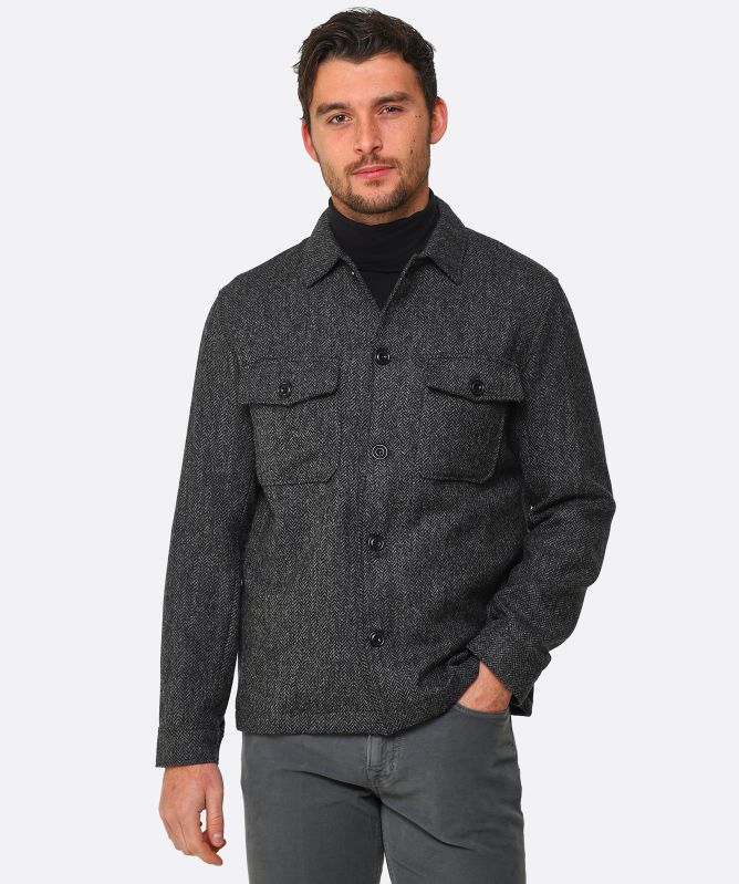 Hartford Grey Herringbone Day Jacket | Jules B