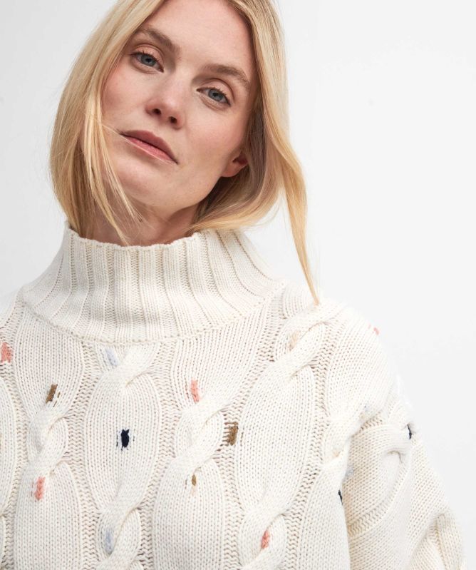 Barbour Fleur Cable-Knit Jumper