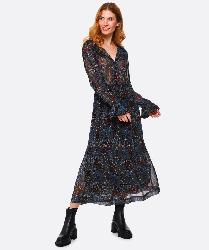 ba&sh Phoenix Sheer Midi Dress