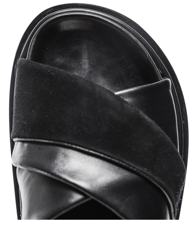 Lorenzo Masiero Leather Crossover Sandals