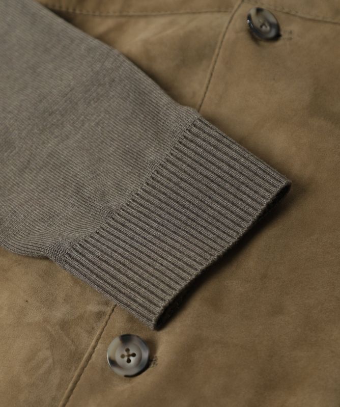 Jack Leathers Suede Knit Bomber Jacket