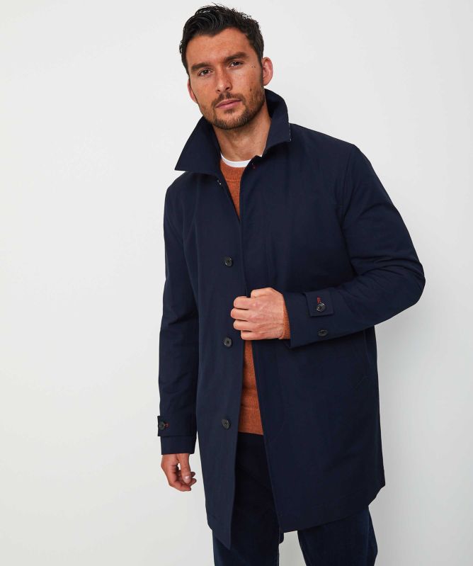 Paul Smith Navy Wool Mix Epsom Coat