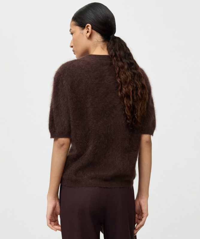 Soft Goat Brushed Short Sleeve Cashmere Jumper