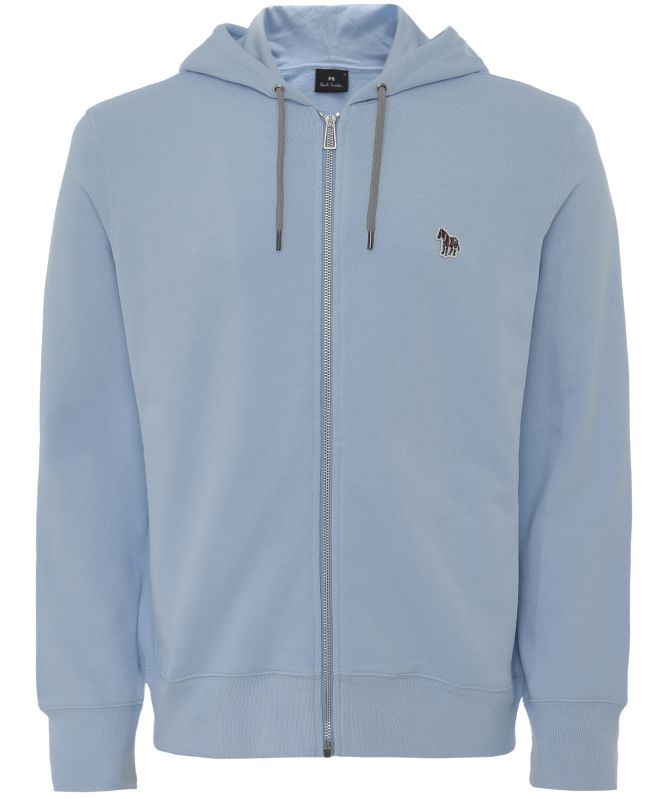 Paul Smith Cotton Zip-Front Zebra Logo Hoodie