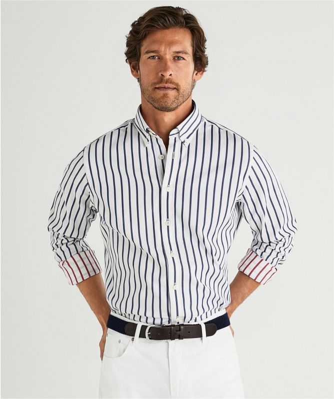 Hackett Classic Fit Wide Striped Shirt