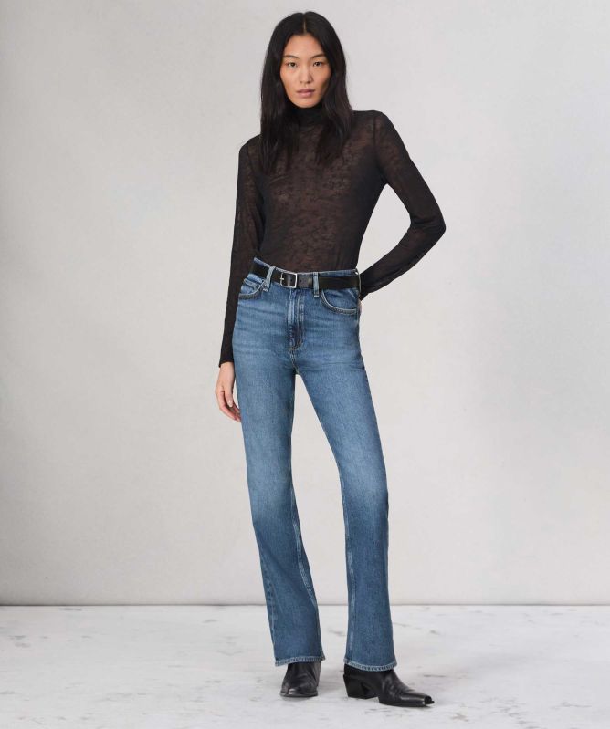 rag & bone Peyton ジーンズ サイズ25 Peyton Bootcut - Black: Mid-Rise Stretch Jean | rag & bone