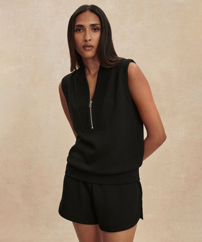 Varley Beau Sleeveless Half-Zip Sweat