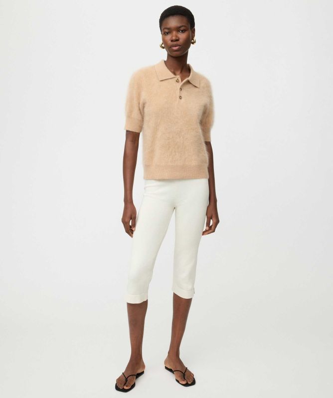 Soft Goat Brushed Pique Polo Jumper