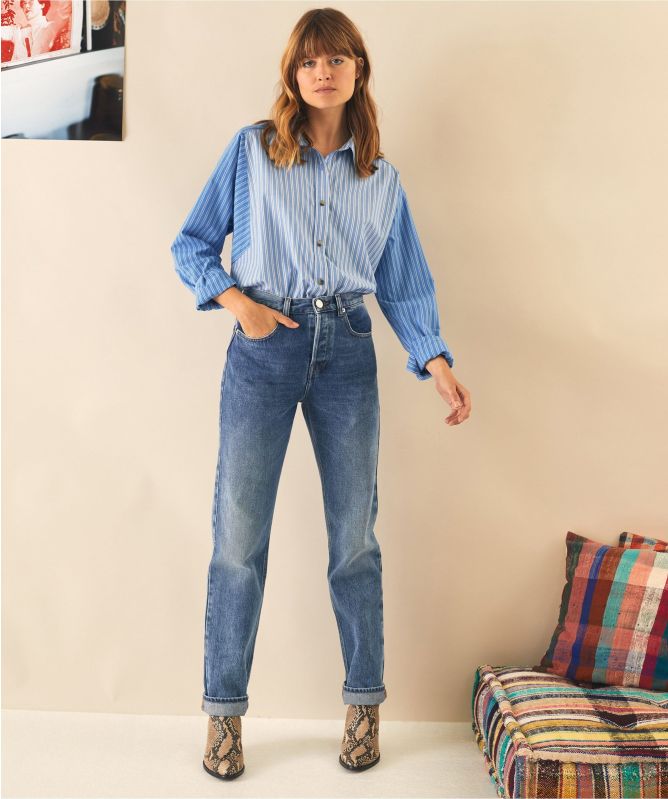 Leon and Harper Cruz Cotton Stripe Shirt