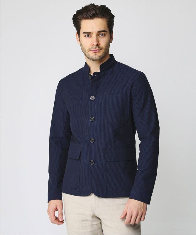 Striped Seersucker Coram Jacket