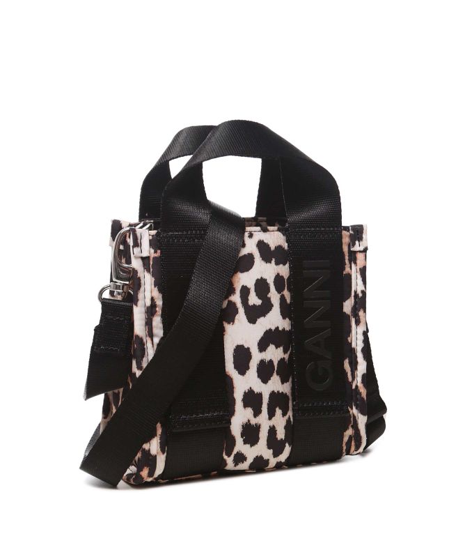 GANNI Mini Leopard Tech Tote Bag | Jules B