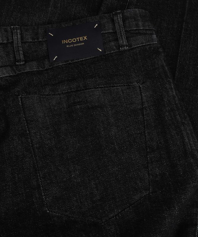 Incotex Pleated Denim Tapered Jeans