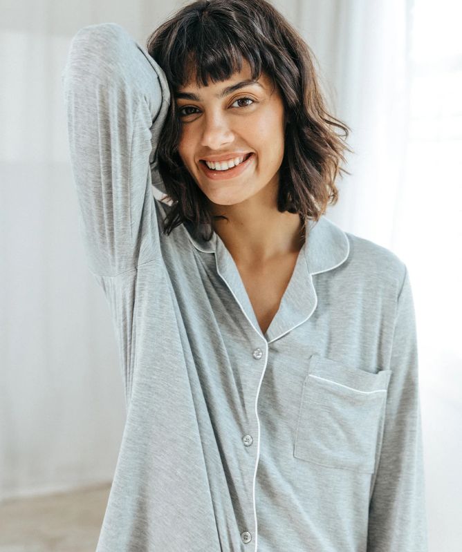 Chelsea Peers Modal Long Button Up Pyjamas
