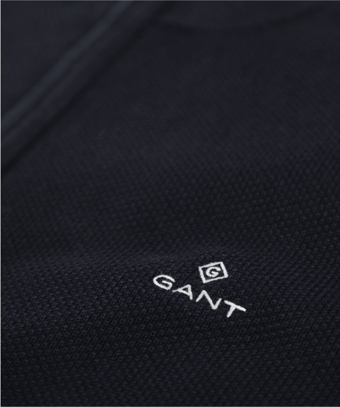 Cotton Pique Half-Zip Jumper