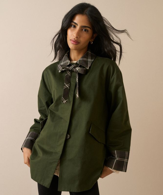 Nobody's Child Tartan Trim Country Jacket