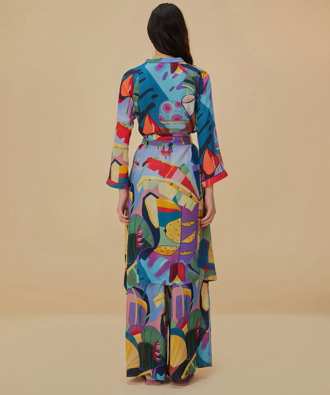 FARM Rio Tropical Scenario Long Kimono