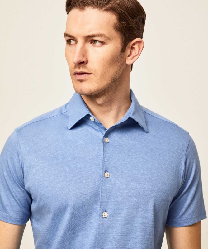 Hackett Cotton Linen Jersey Shirt Jules B