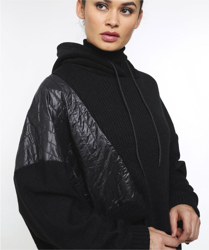 NU London Rib Knit Hoodie