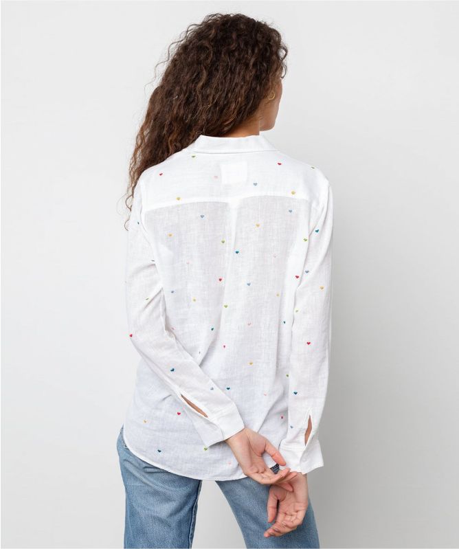 Rails Charli Embroidered Heart Shirt