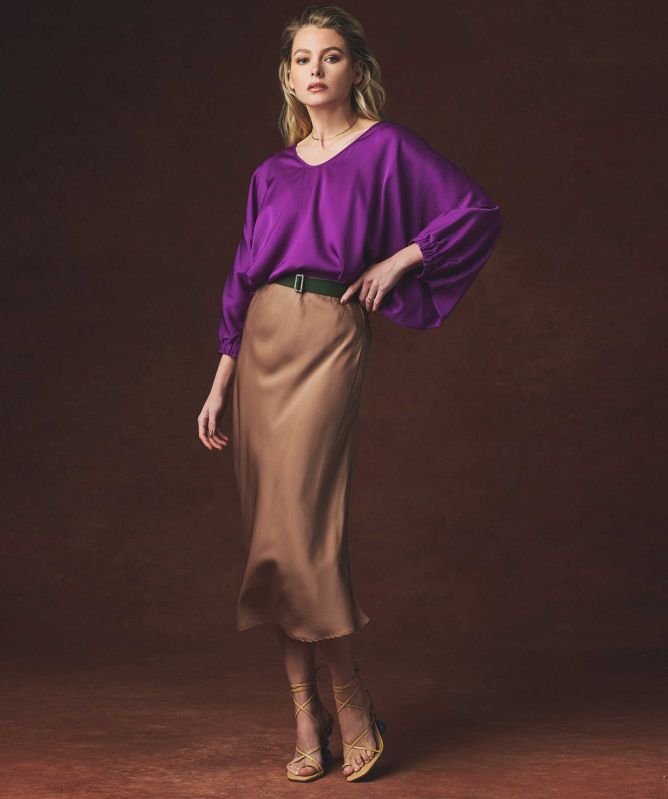 Silk95Five Chamonix Silk Maxi Skirt