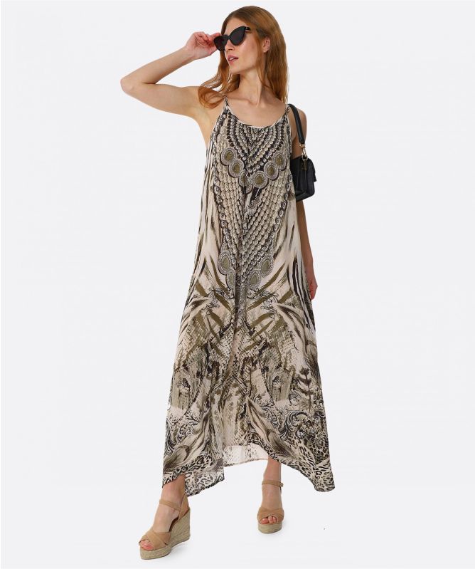 Inoa Silk Strap Maxi Dress