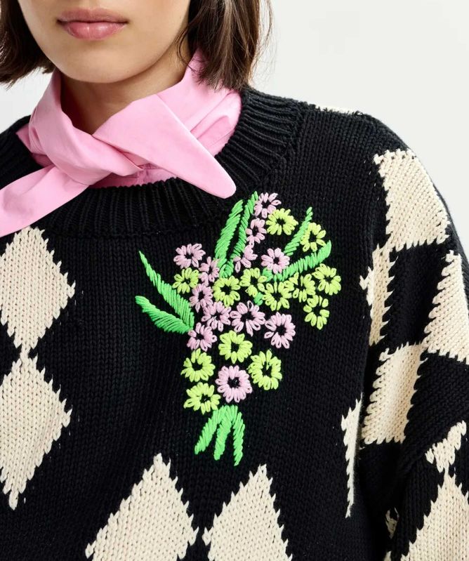 Essentiel Antwerp Jactori Oversized Jacquard Knit Jumper
