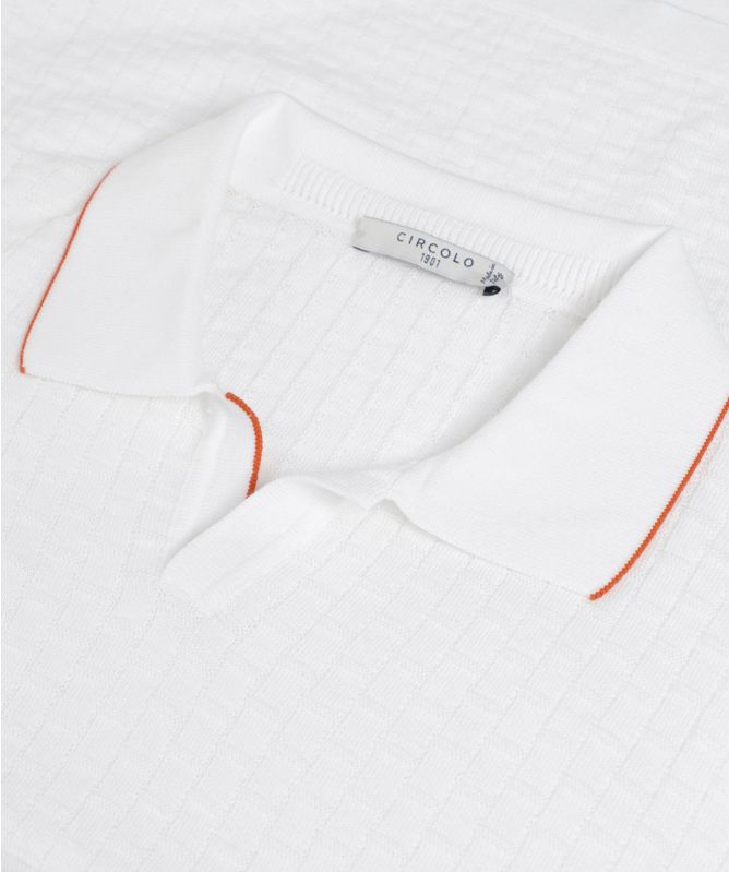 Circolo 1901 Textured Knit Riviera Polo Shirt