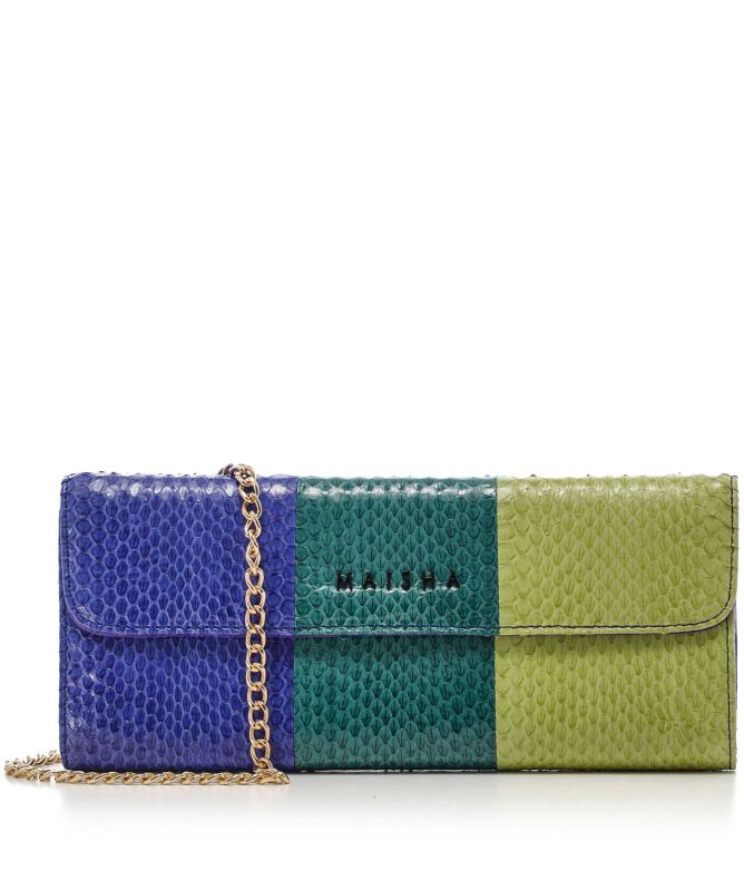 Maisha Adriana Python Clutch