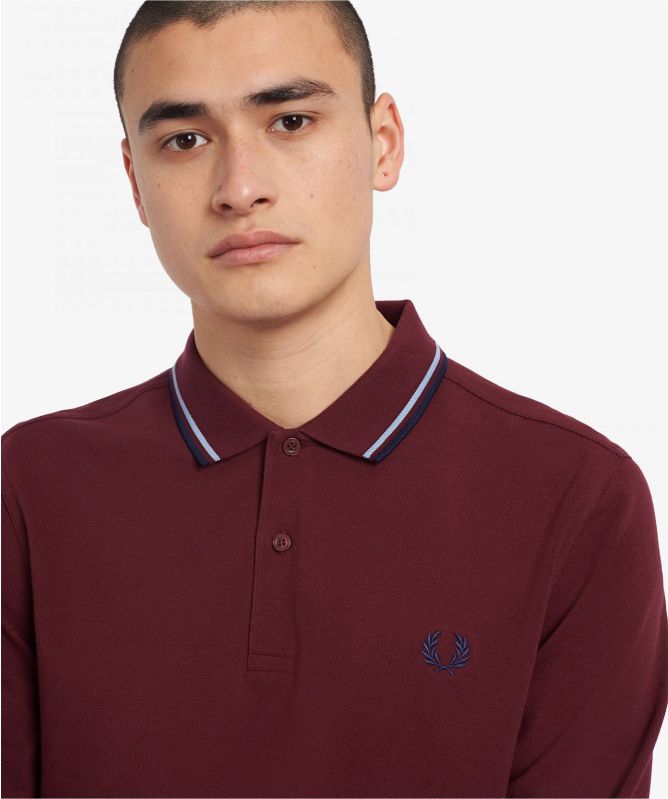 Fred Perry Long Sleeve Twin Tipped Polo Shirt M3636 D23