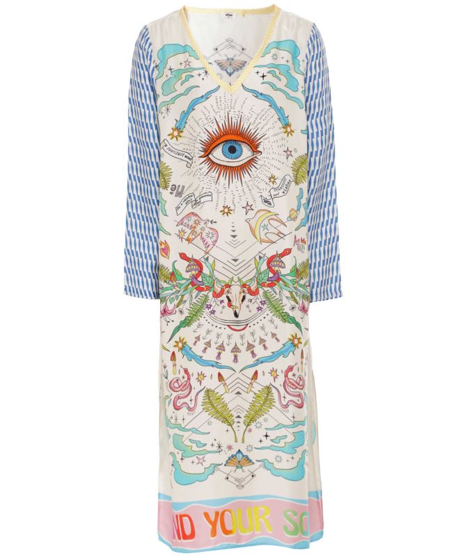 Me369 Violet Enlightenment V-Neck Dress