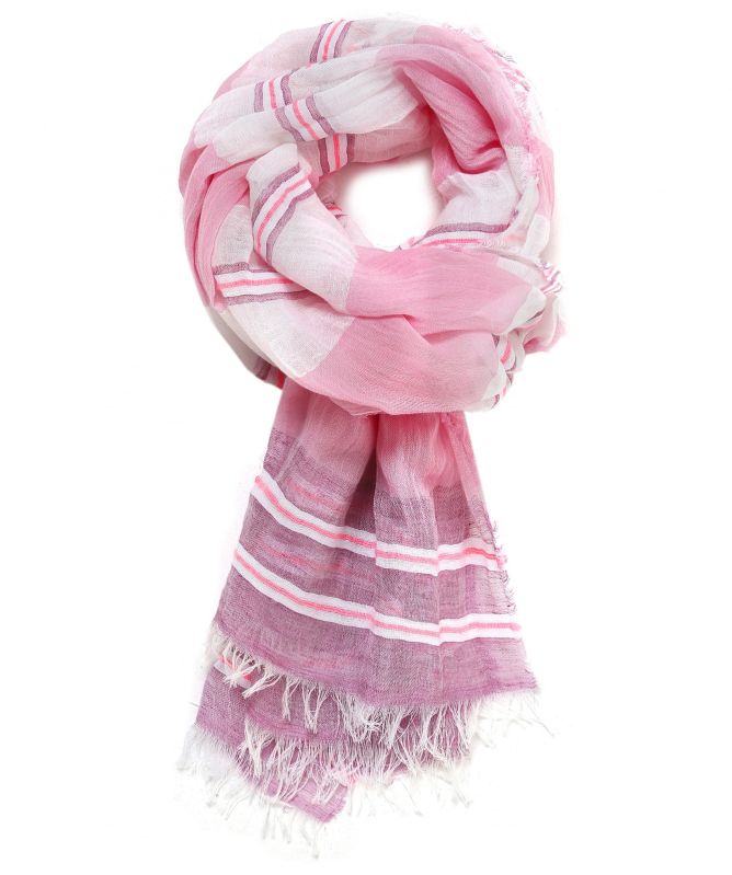 OSKA Linen Blend Stripe Scarf