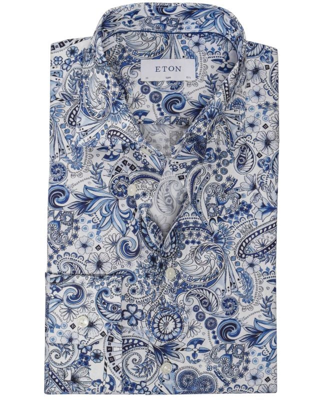 Eton Slim Fit Paisley Shirt