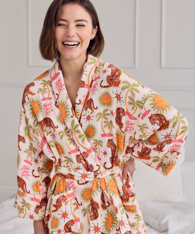 Chelsea Peers Siesta Tiger Print Dressing Gown