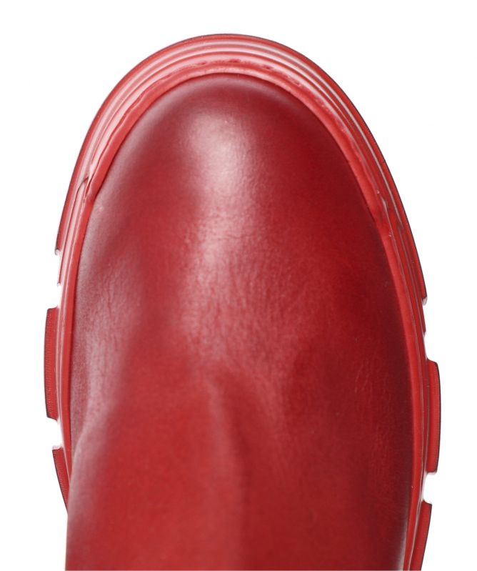 Lofina Leather Fold Over Ankle Boots