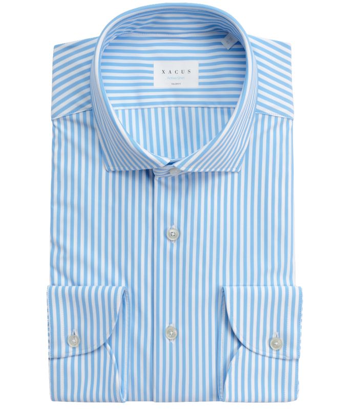 Xacus Active Tailored Fit Stripe Twill Shirt