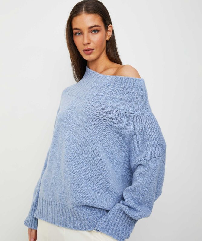 Eddy and Ivy High Neck Merino Cashmere Jumper