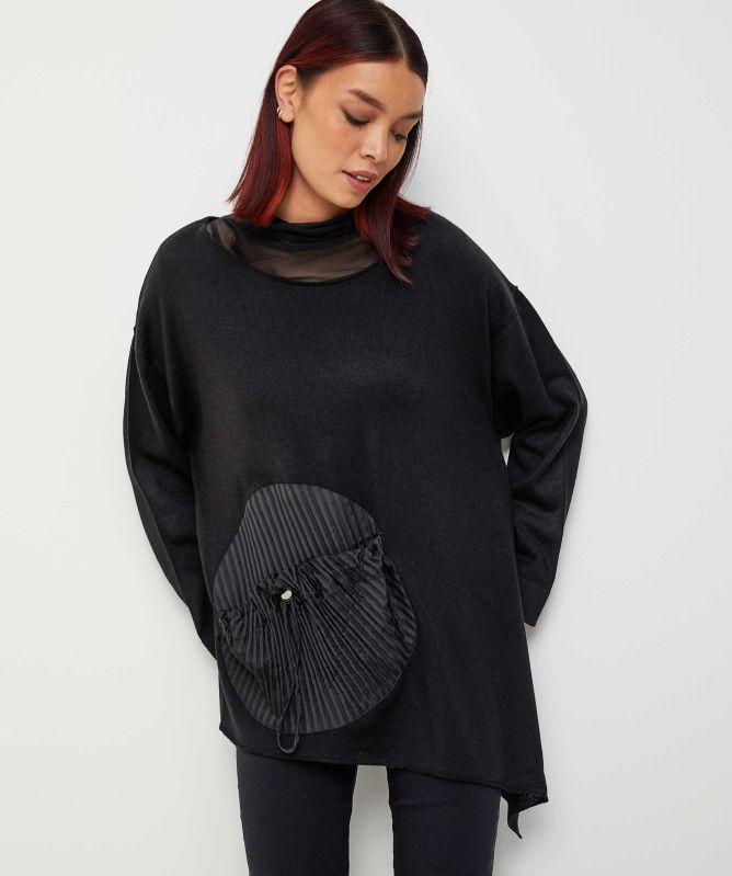 Bize Pleated Pocket Jumper