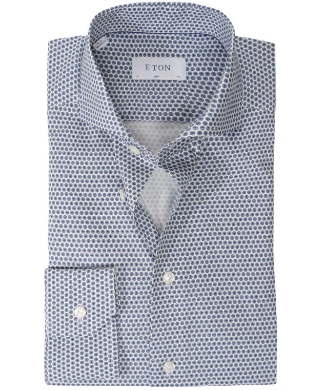 Eton Slim Fit Micro Floral Shirt