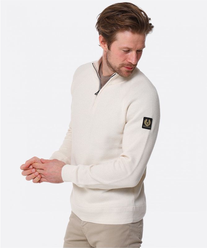 Belstaff Cotton Silk Half-Zip Tide Jumper