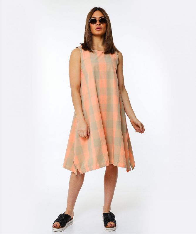 OSKA Helmer Cotton Check Dress