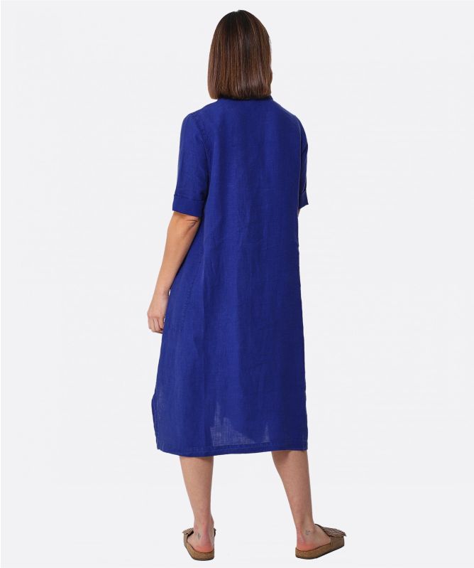 OSKA Linen Settat Midi Dress