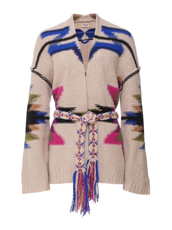 Zadig&amp;Voltaire  ロングカーディガン Long Wool And Cashmere Cardigan Navy | Zadig&Voltaire