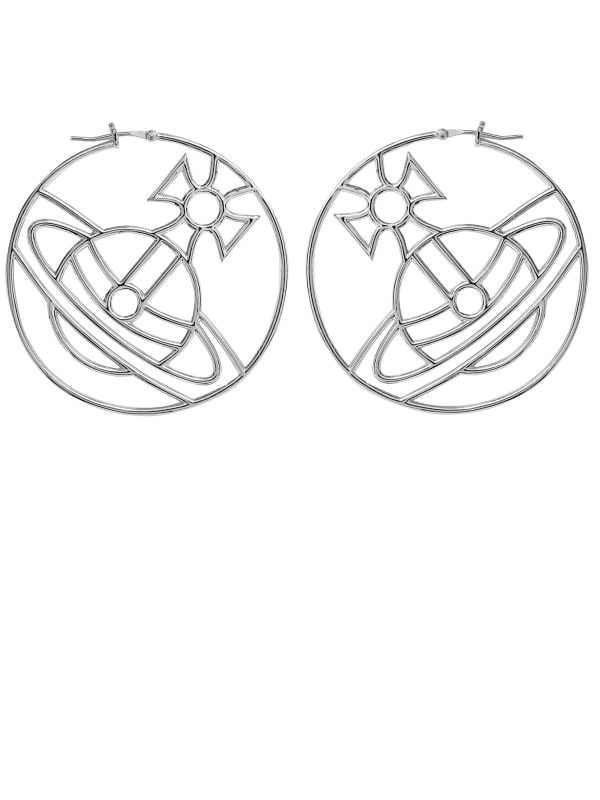 Vivienne Westwood Silver Alina Hoop Earrings | Jules B
