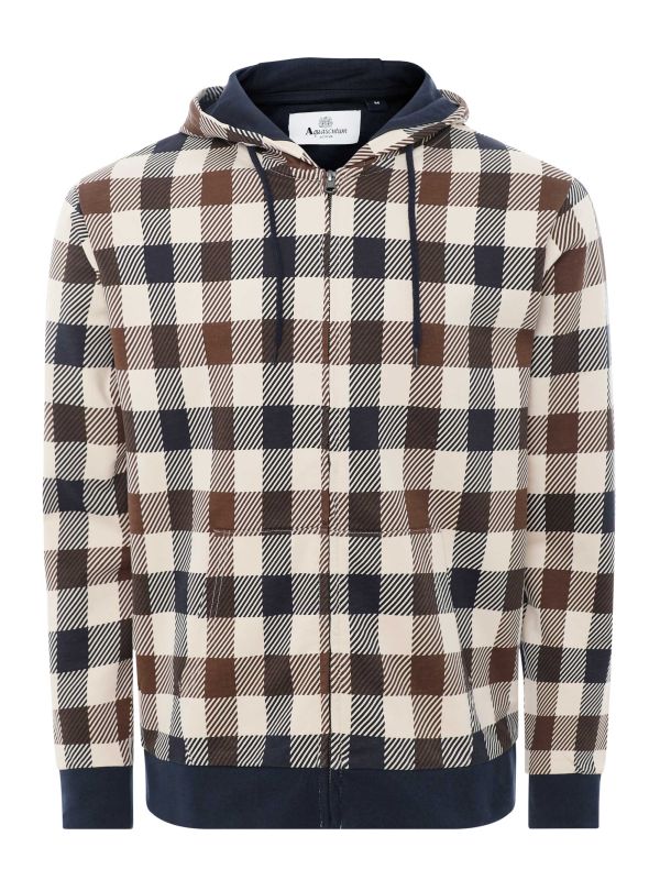 トップス Sqoud Check Lined Zip Hoodie InIPjaO4n9B3qm5qXobqhzCiK337RJ