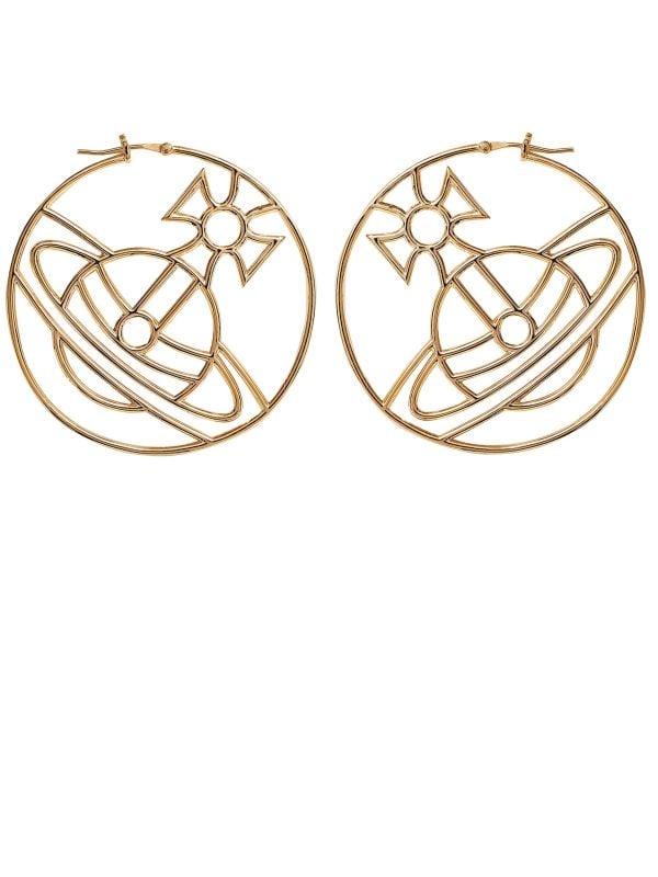 【VIVIENNE WESTWOOD】(W) Alina Earrings Gold Vivienne Westwood Gold Alina Hoop Earrings | Jules B