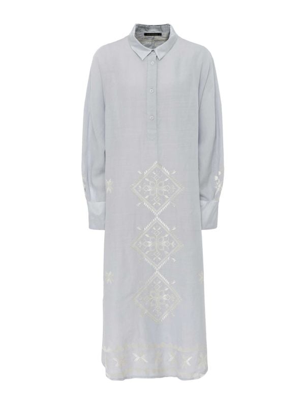 Greek Archaic Kori Lefkada Long Shirt Dress