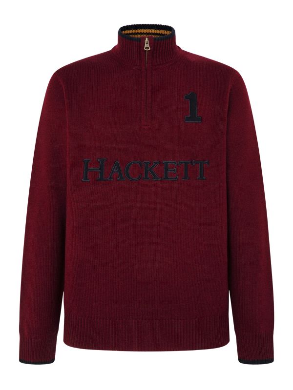 Hackett Merino Heritage Half-Zip Jumper