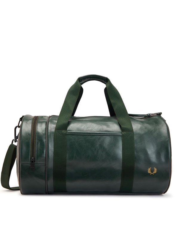 Fred Perry Dark Green Tonal Barrel Bag | Jules B