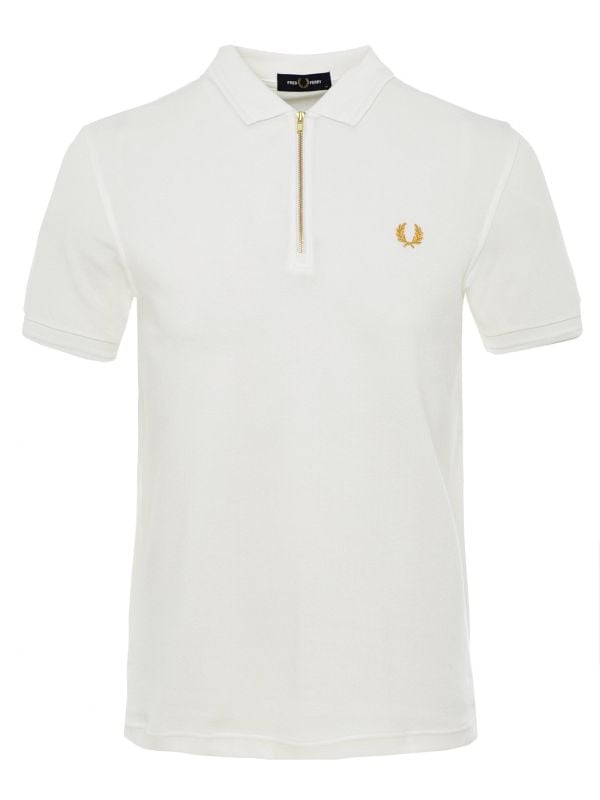 【you】FRED PERRY Fred Perry TWIN TIPPED FRED PERRY SHIRT Biały - Bezpłatna