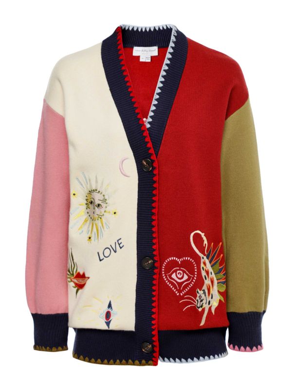NEVER CARDIGAN MARTHA Oblada トップス FULLY Harvey | cardigan knitted embroidered Martha DRESSED トップス